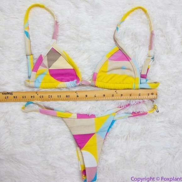 NEW SET! MELLO the label color block brazilian bikini ,L - Picture 3 of 16